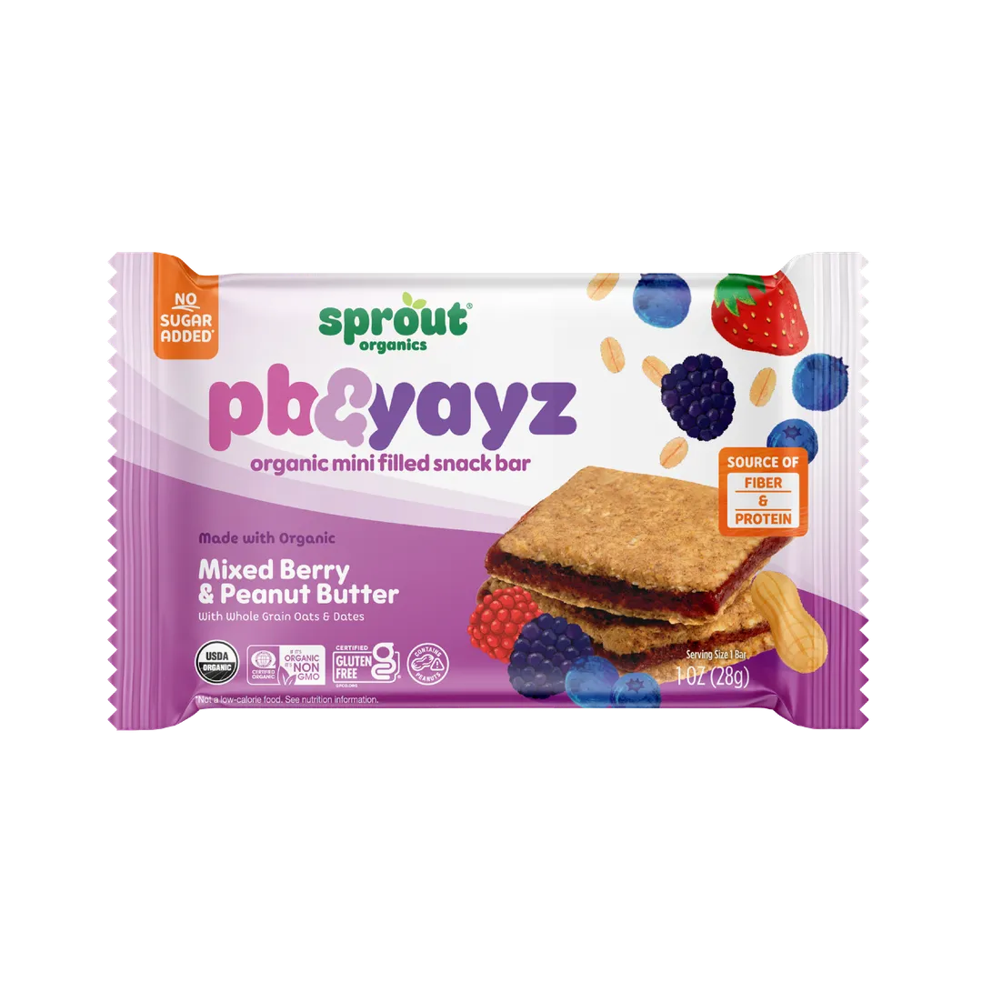 Yayz Filled Snack Bar, Mixed Berry & Peanut Butter