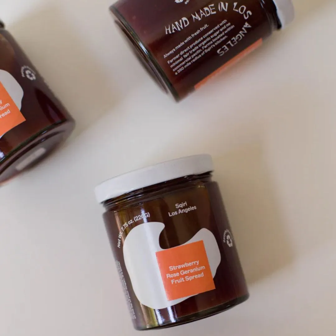 Certified Organic Strawberry & Rose Geranium Fruit Spread