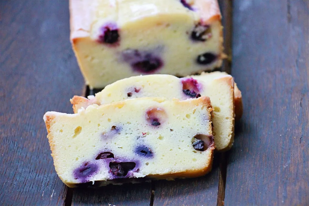Blueberry Cream Cheese Pound Cake