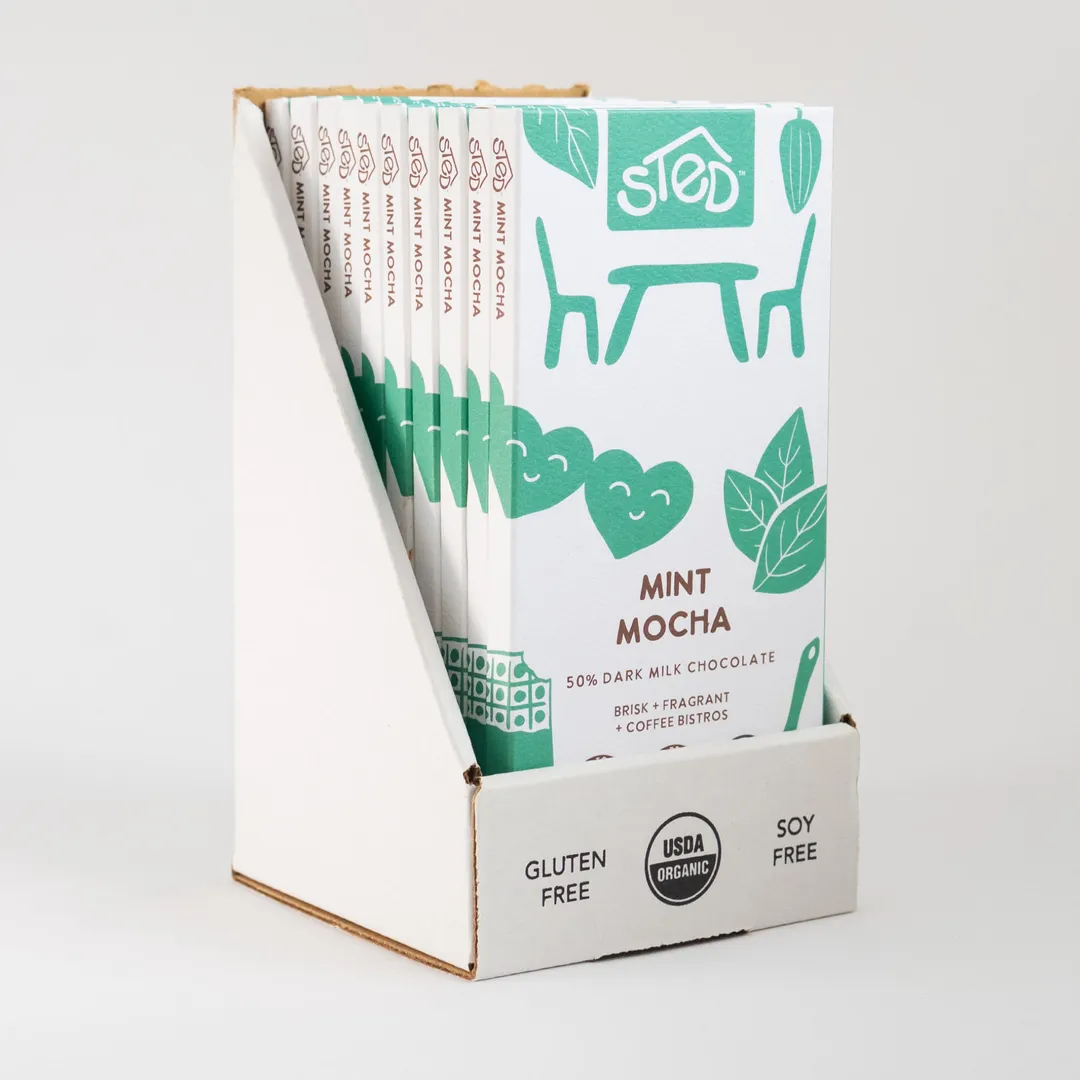 Mint Mocha Dark Milk Chocolate Bar