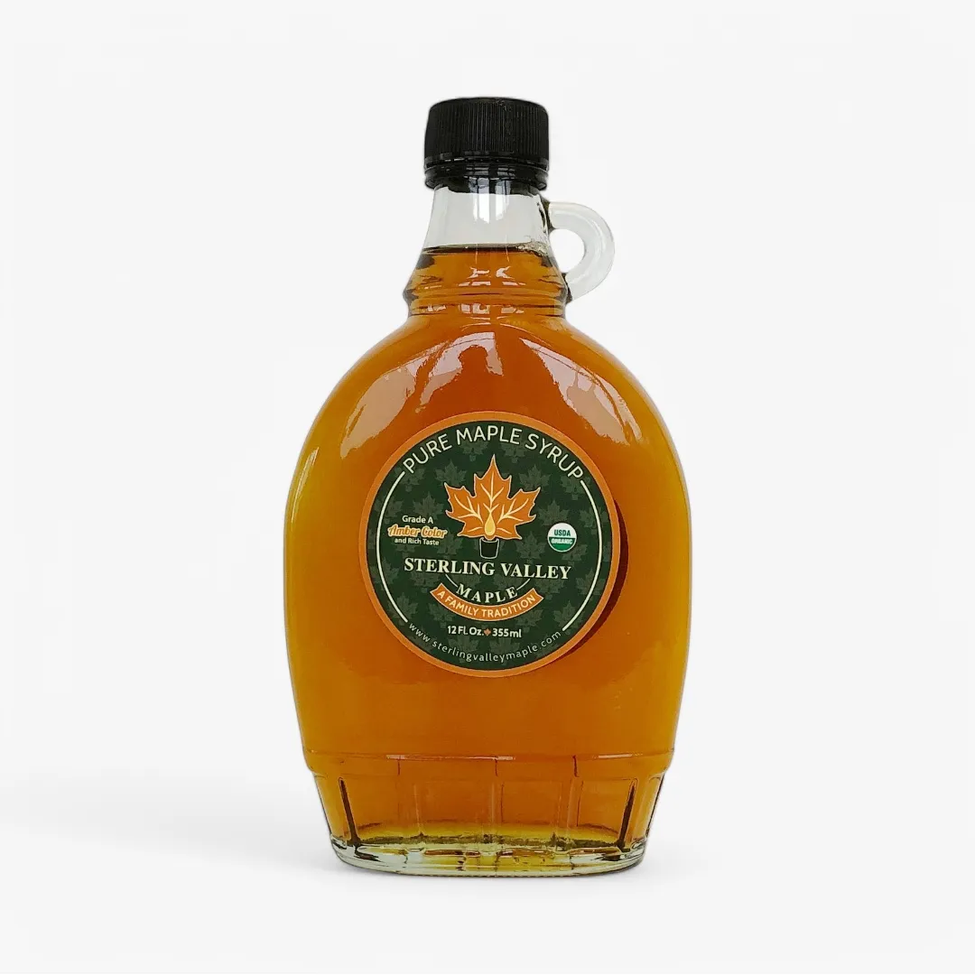 Certified Organic Maple Syrup: Amber Color/Rich Taste: 12oz