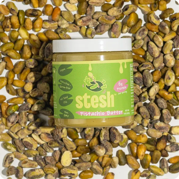 Stesh Pistachio Butter — 8oz Jar | Clean Label, High Protein