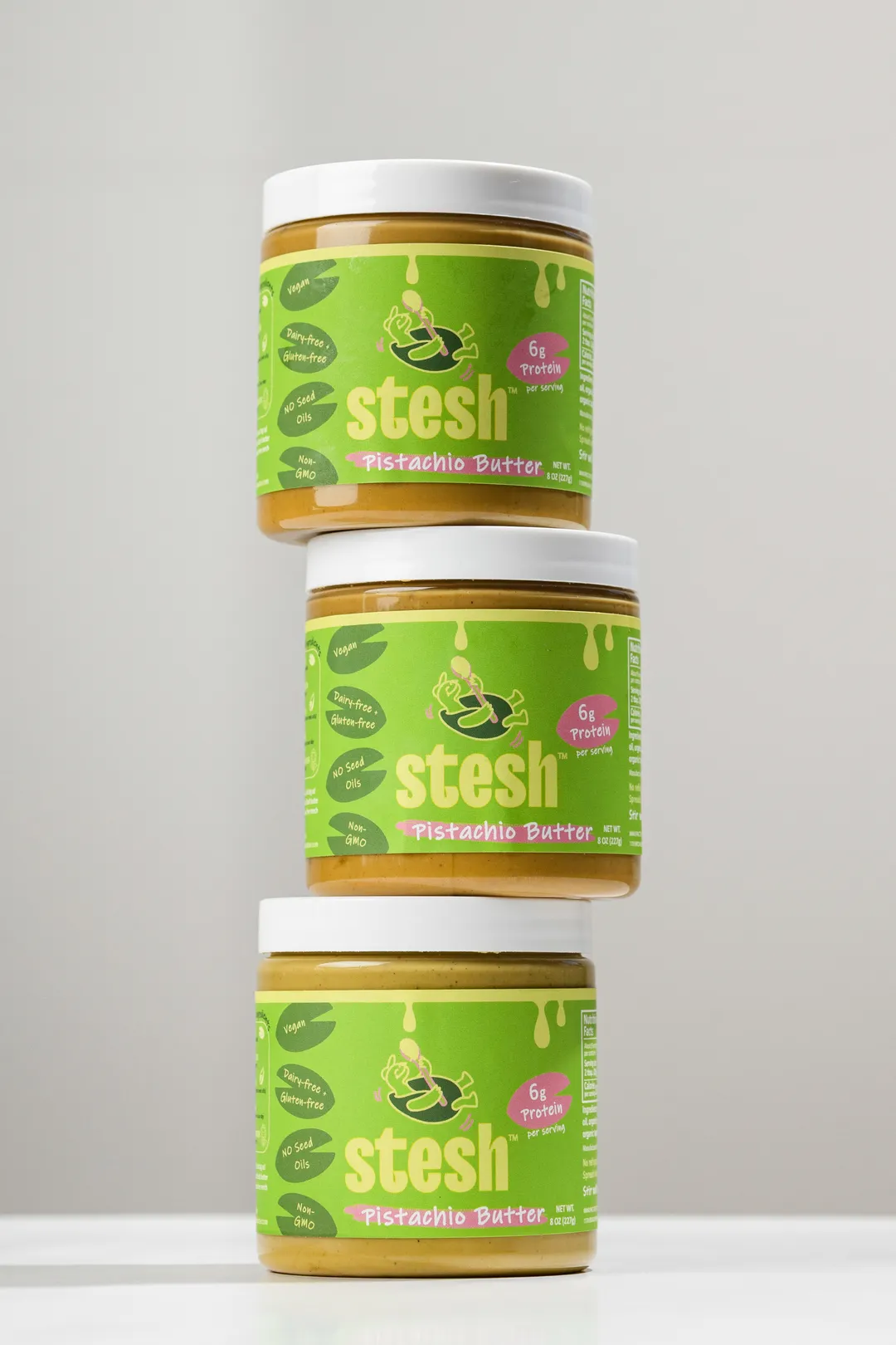 Stesh Pistachio Butter — 8oz Jar | Clean Label, High Protein