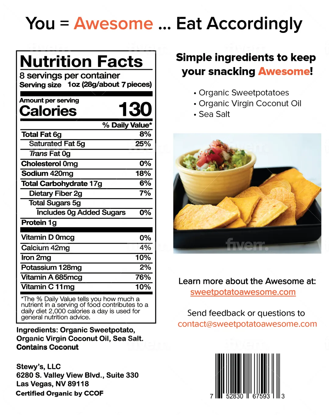 8 oz Sea Salt Bits Sweetpotato Slices/Chips