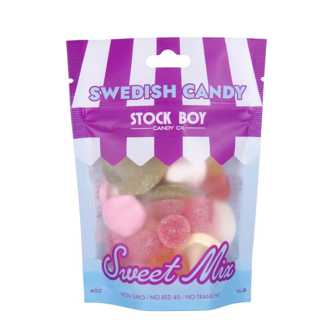 Swedish Candy Best Sellers 4oz - 48pk Resealable Bags 