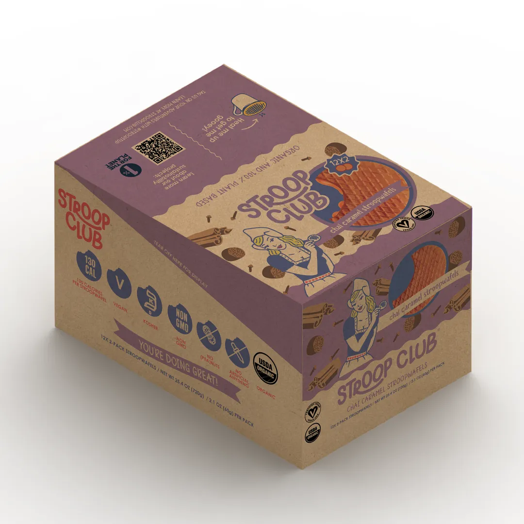 Chai Caramel Organic and Plant-Based Stroopwafel 2-pack