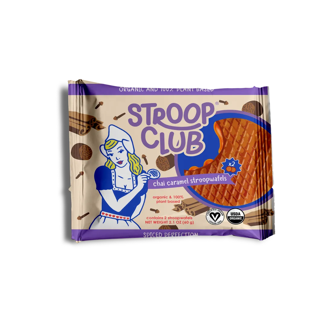 Chai Caramel Organic and Plant-Based Stroopwafel 2-pack