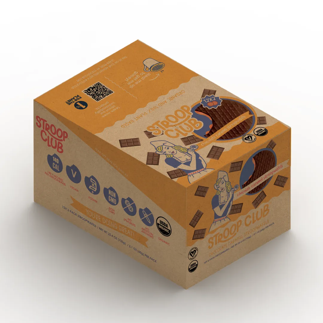 Chocolate Caramel Organic & Plant-Based Stroopwafel 2-pack