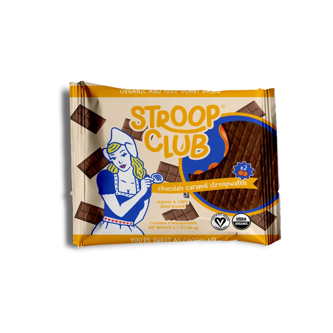 Chocolate Caramel Organic & Plant-Based Stroopwafel 2-pack