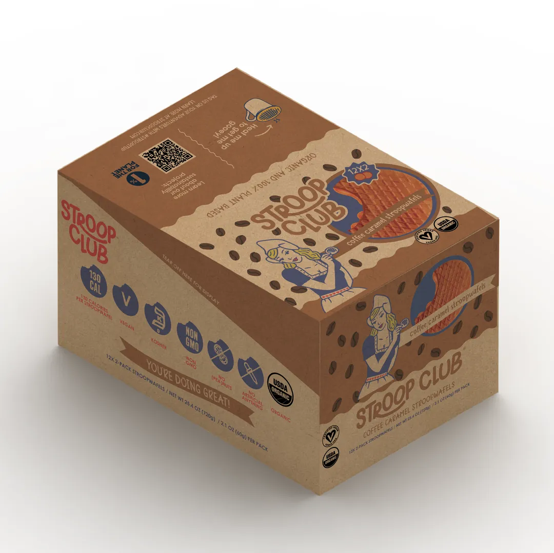 Coffee Caramel Organic and Plant-Based Stroopwafel 2-packs
