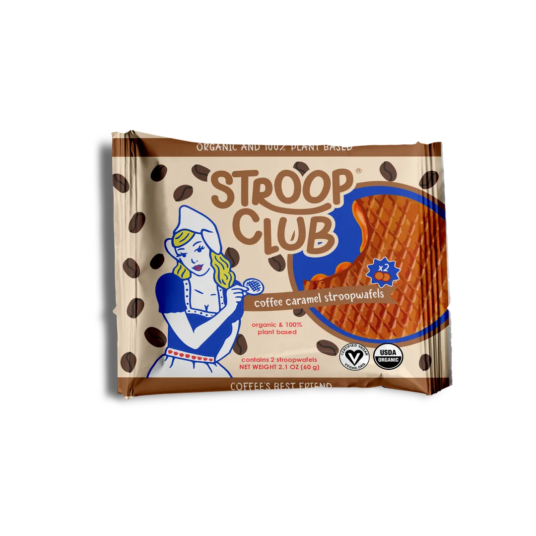 Coffee Caramel Organic and Plant-Based Stroopwafel 2-packs