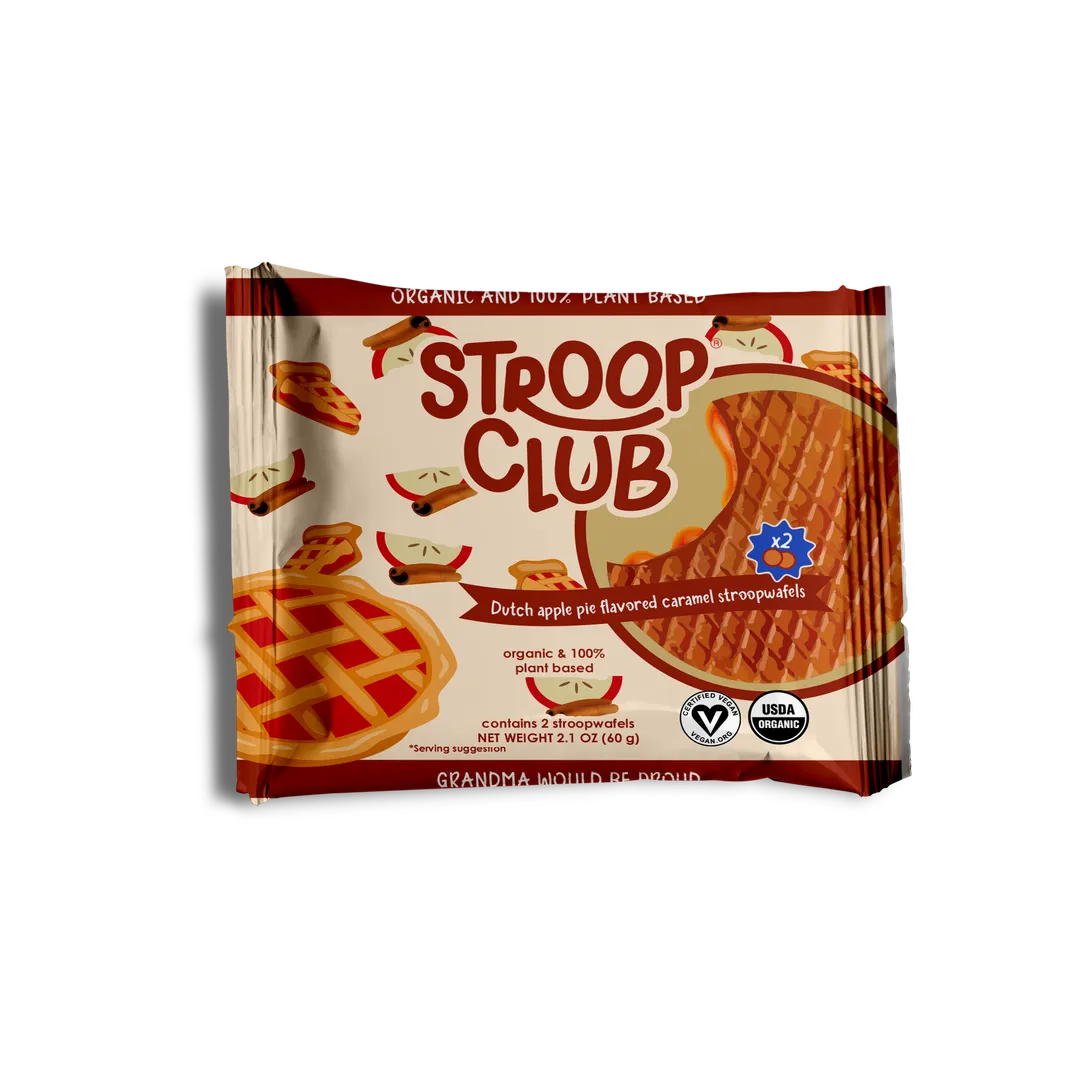 Apple Pie Caramel Organic and Plant Based Stroopwafel 2-pack