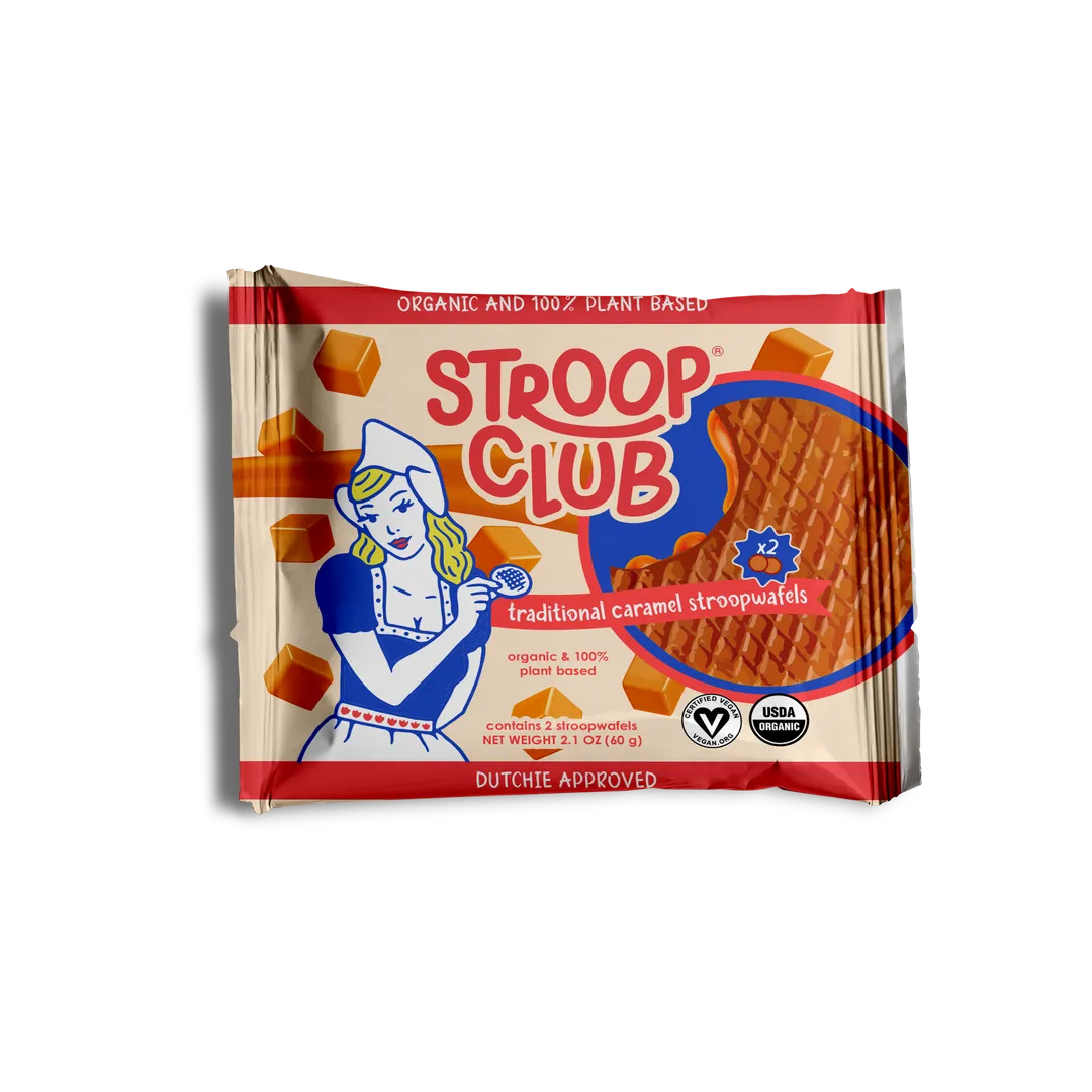 Traditional Caramel Organic and Plant-Based Stroopwafel 2-pa