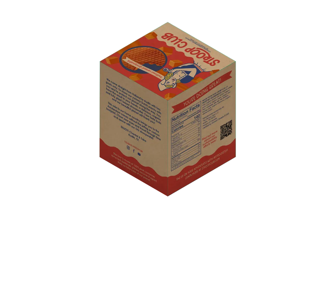 Traditional Caramel Organic and Plant Based Stroopwafel 8-pack