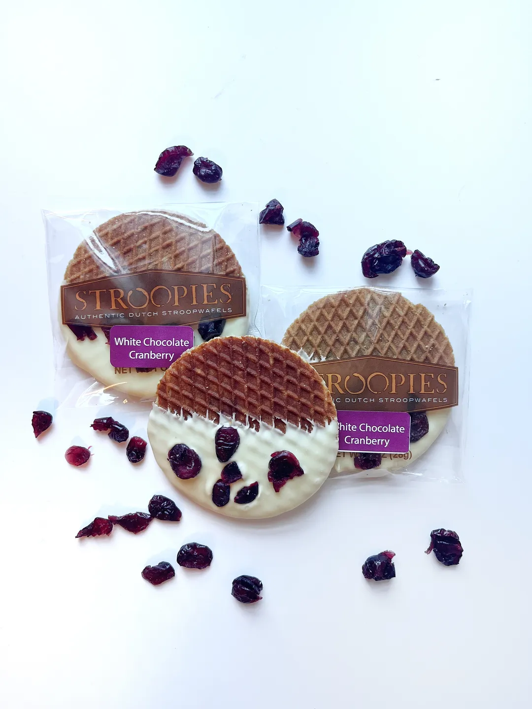 White Chocolate Cranberry Stroopwafel Single