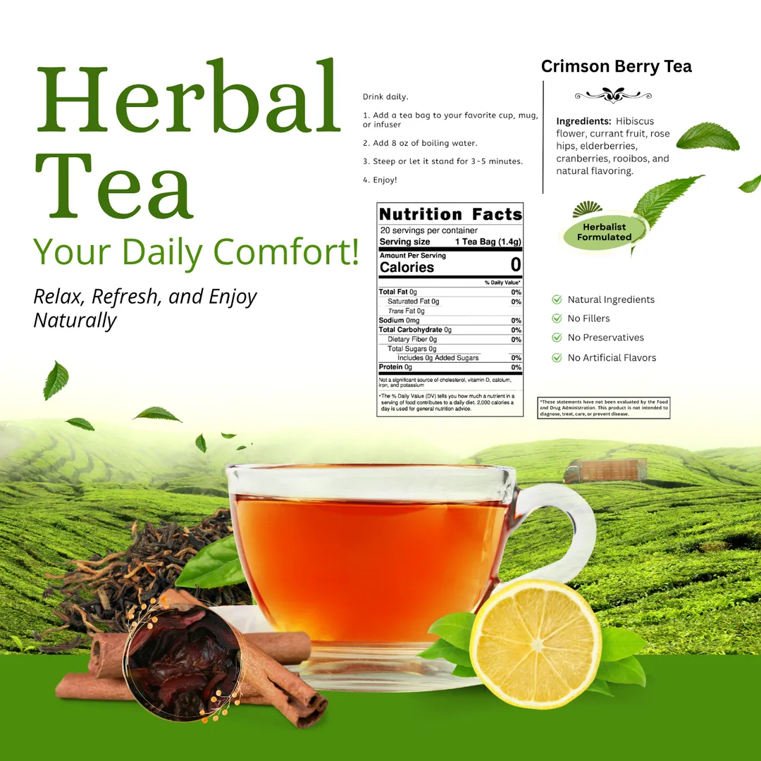 Crimson Berry Tea - Calming, Herbal & Naturally Soothing