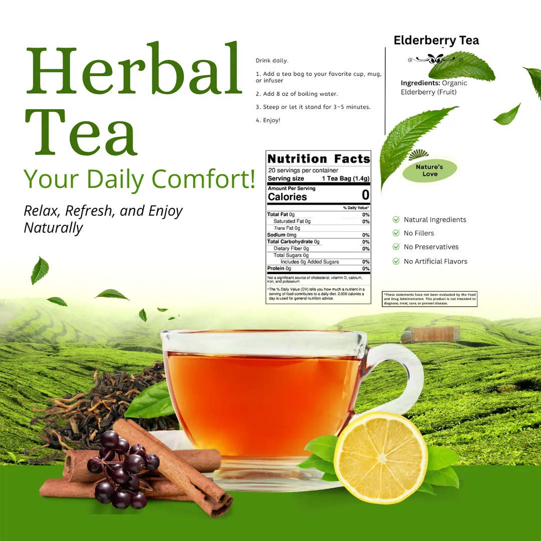 Elderberry Tea - Calming, Herbal & Naturally Soothing