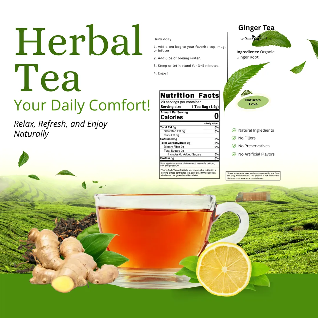 Ginger Tea - Calming, Herbal & Naturally Soothing