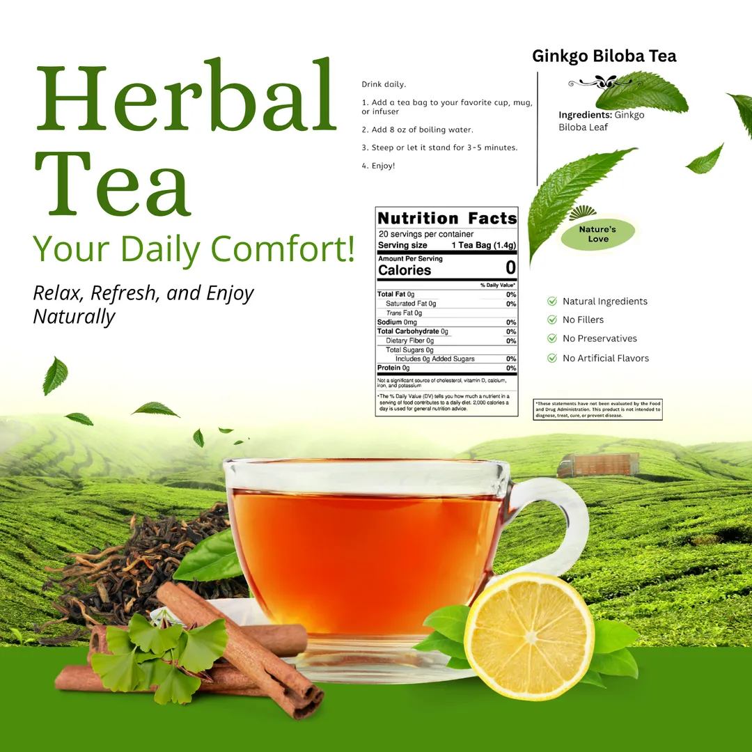 Gingko Biloba Tea - Smooth, Soothing, and Supports Wellness