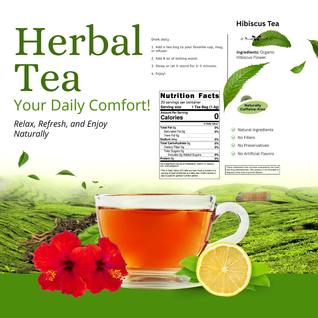 Hibiscus Tea - Refreshing Herbal Blend for Daily Hydration