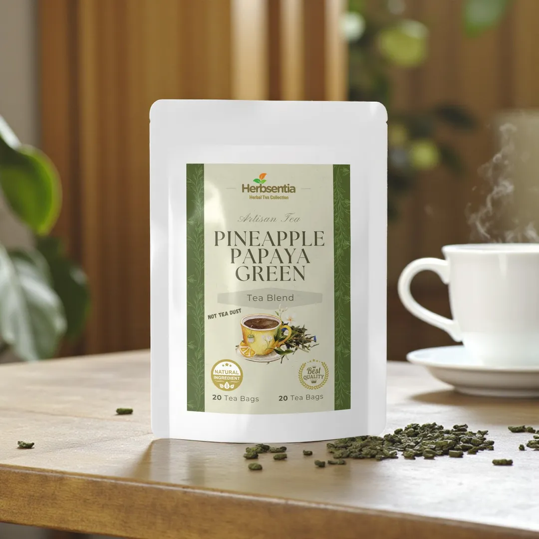 Pineapple Papaya Green Tea -  Smooth, Earthy, and Naturally 
