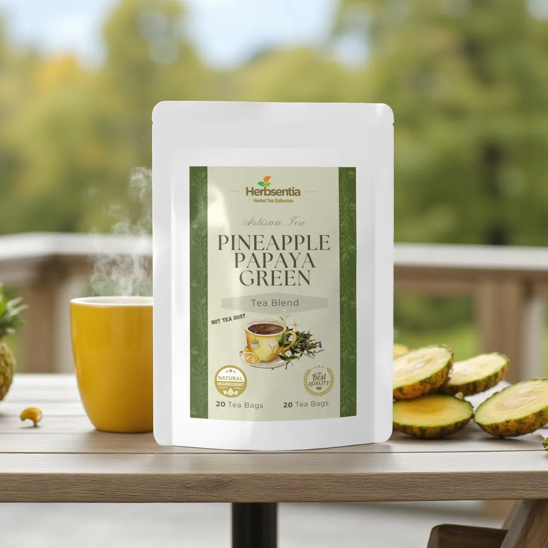 Pineapple Papaya Green Tea -  Smooth, Earthy, and Naturally 