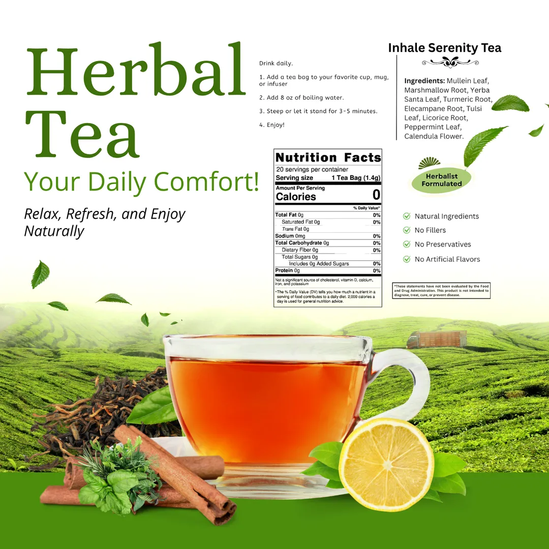 Inhale Serenity Tea - Calming, Herbal & Naturally Soothing