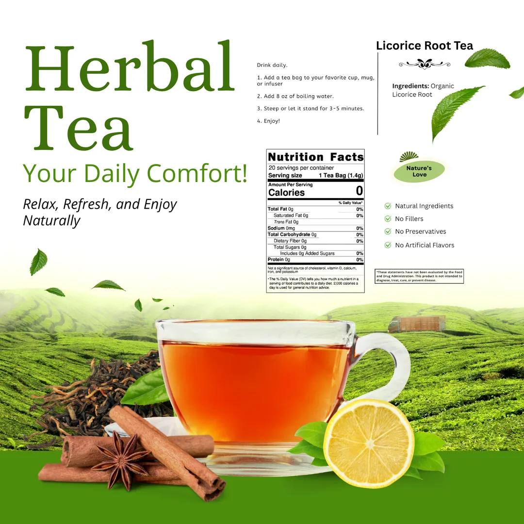 Licorice Root Tea - Smooth, Soothing, and Supports Wellness