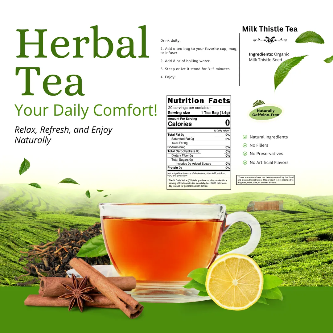 Milk Thistle Tea - Smooth, Soothing, and Supports Wellness