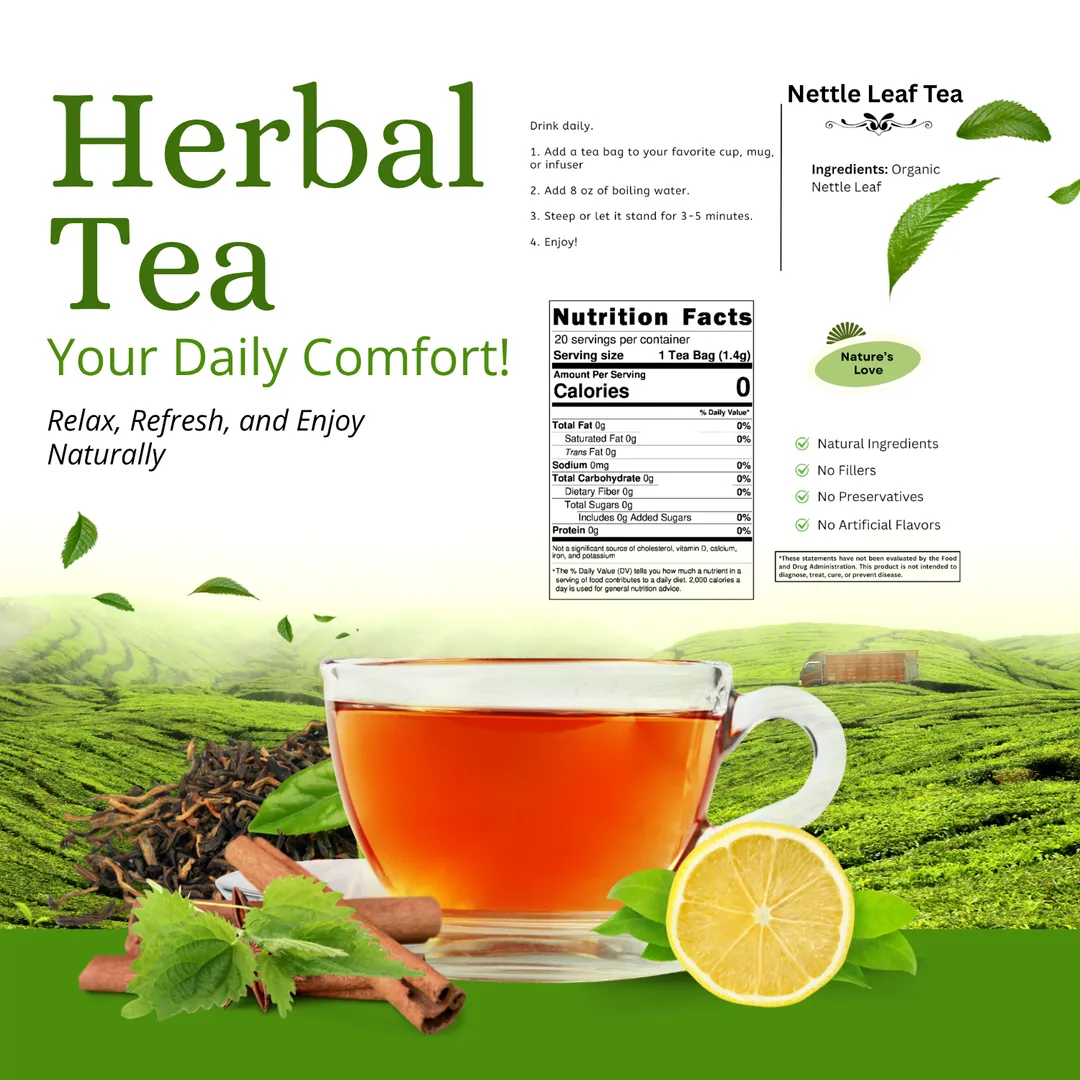 Nettle Leaf Tea - Smooth & Earthy Herbal Brew for Anytime