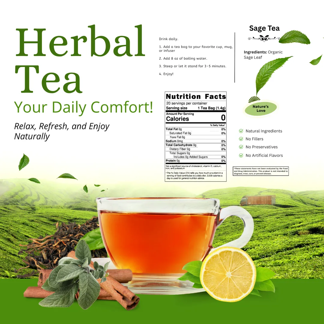 Sage Tea - Refreshing & Naturally Soothing