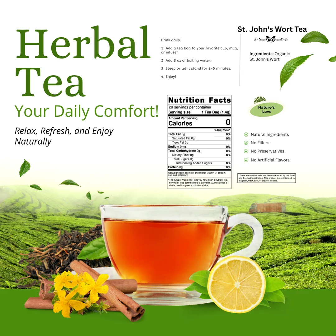 St. John's Wort Tea -  Refreshing & Naturally Soothing