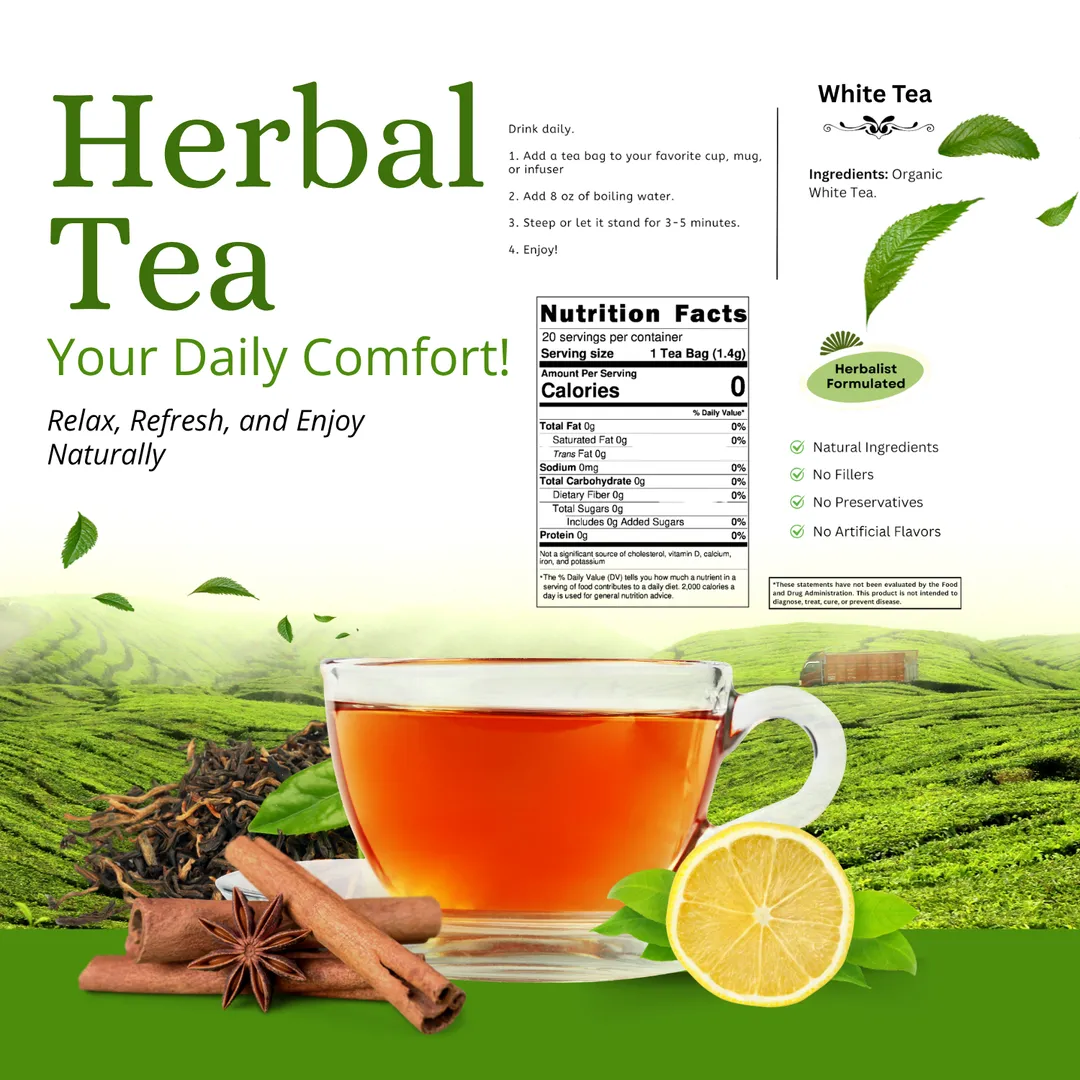 White Tea - Light, Refreshing Herbal Tea