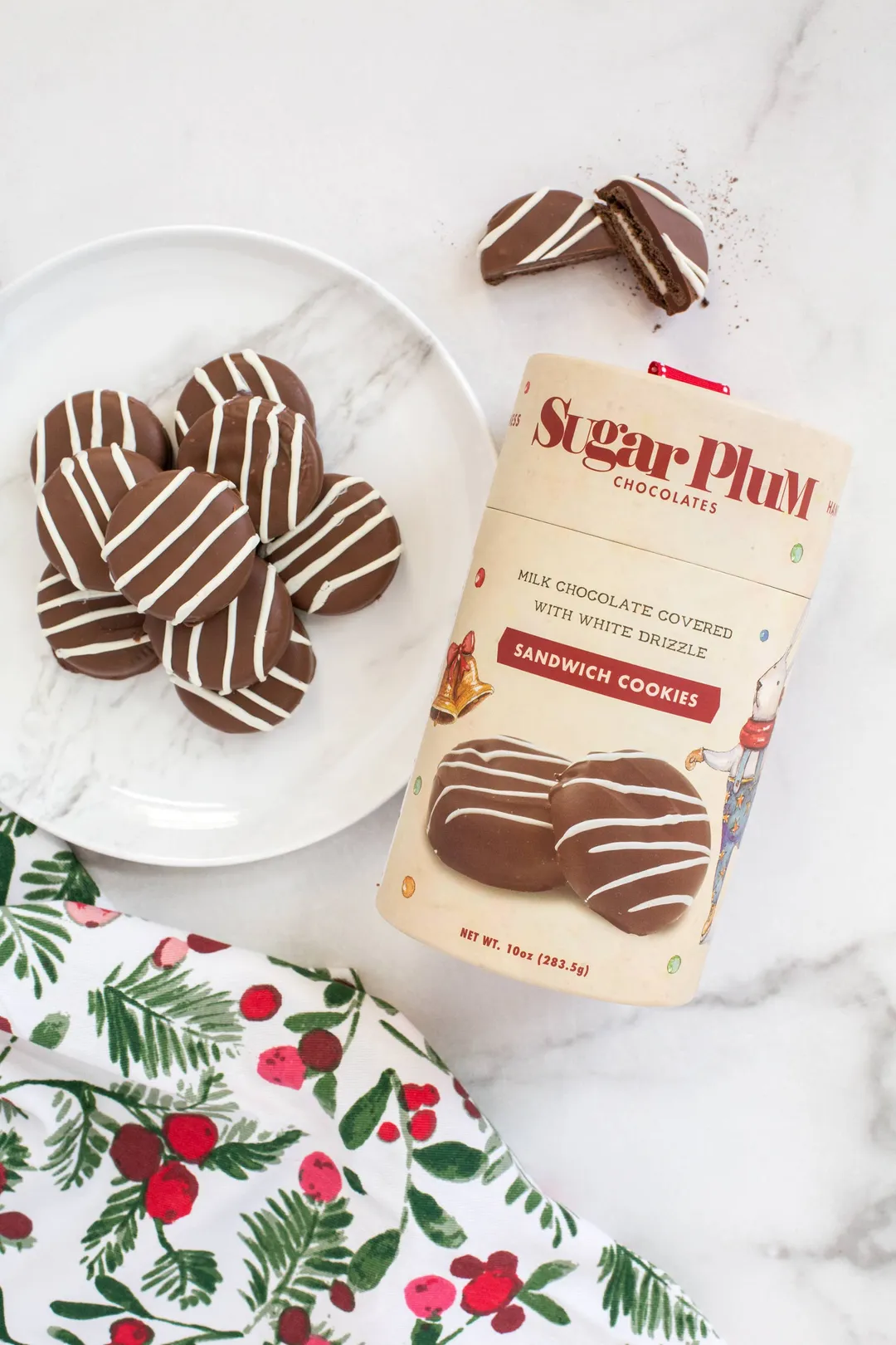 10 Milk Chocolate-Covered Sandwich Cookies