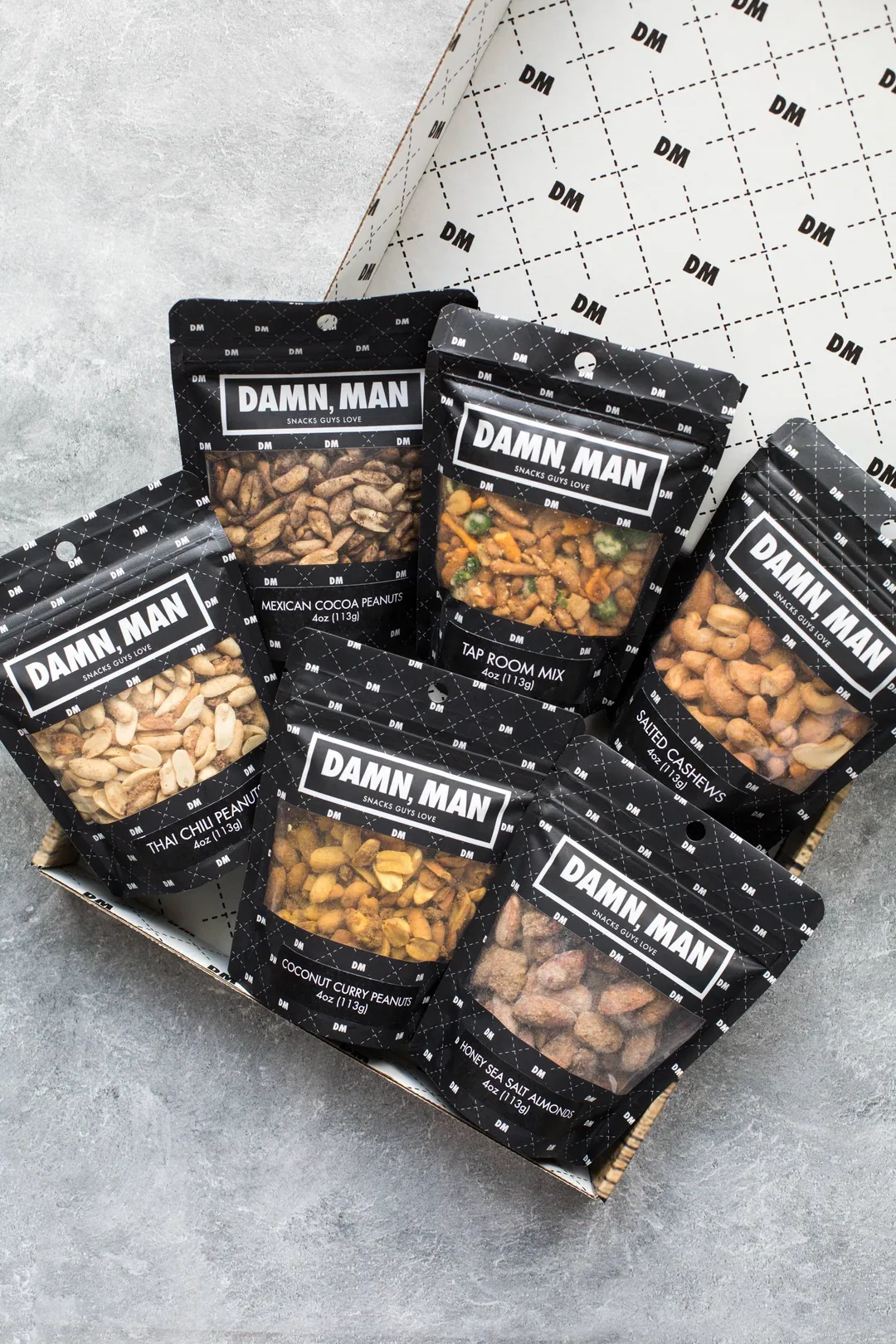 Gourmet Nut and Snack Mix Box Set of 6 Bags