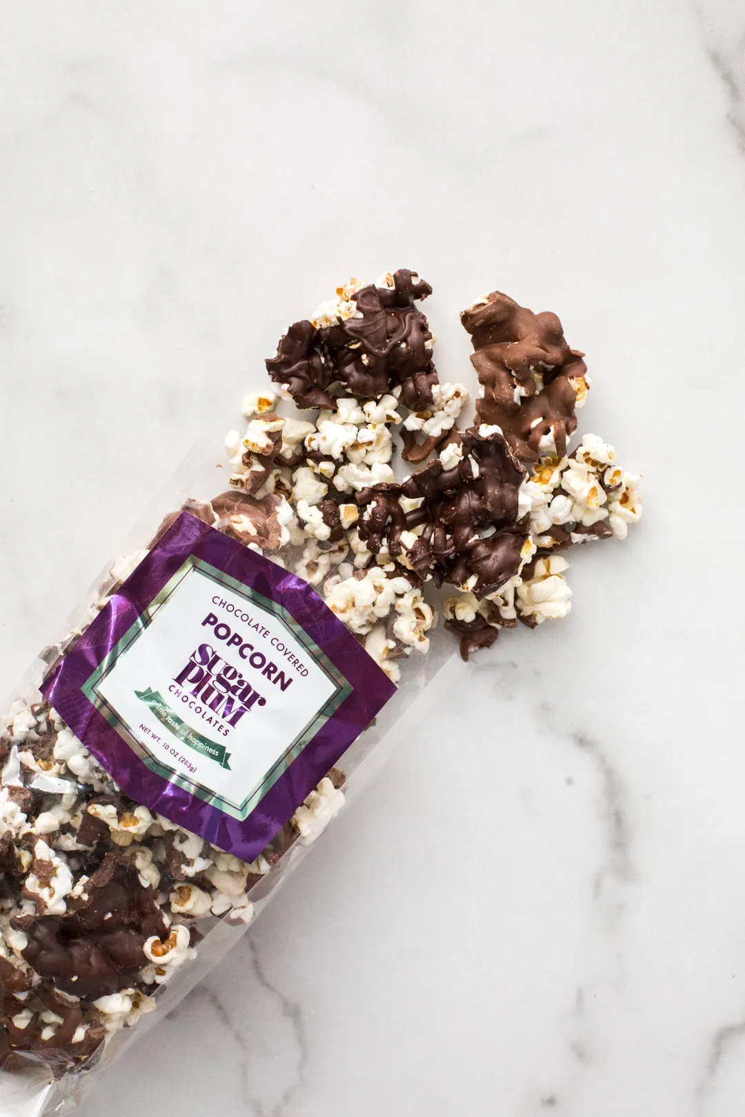 Milk and Dark Chocolate Covered Popcorn 10 Oz. Bag