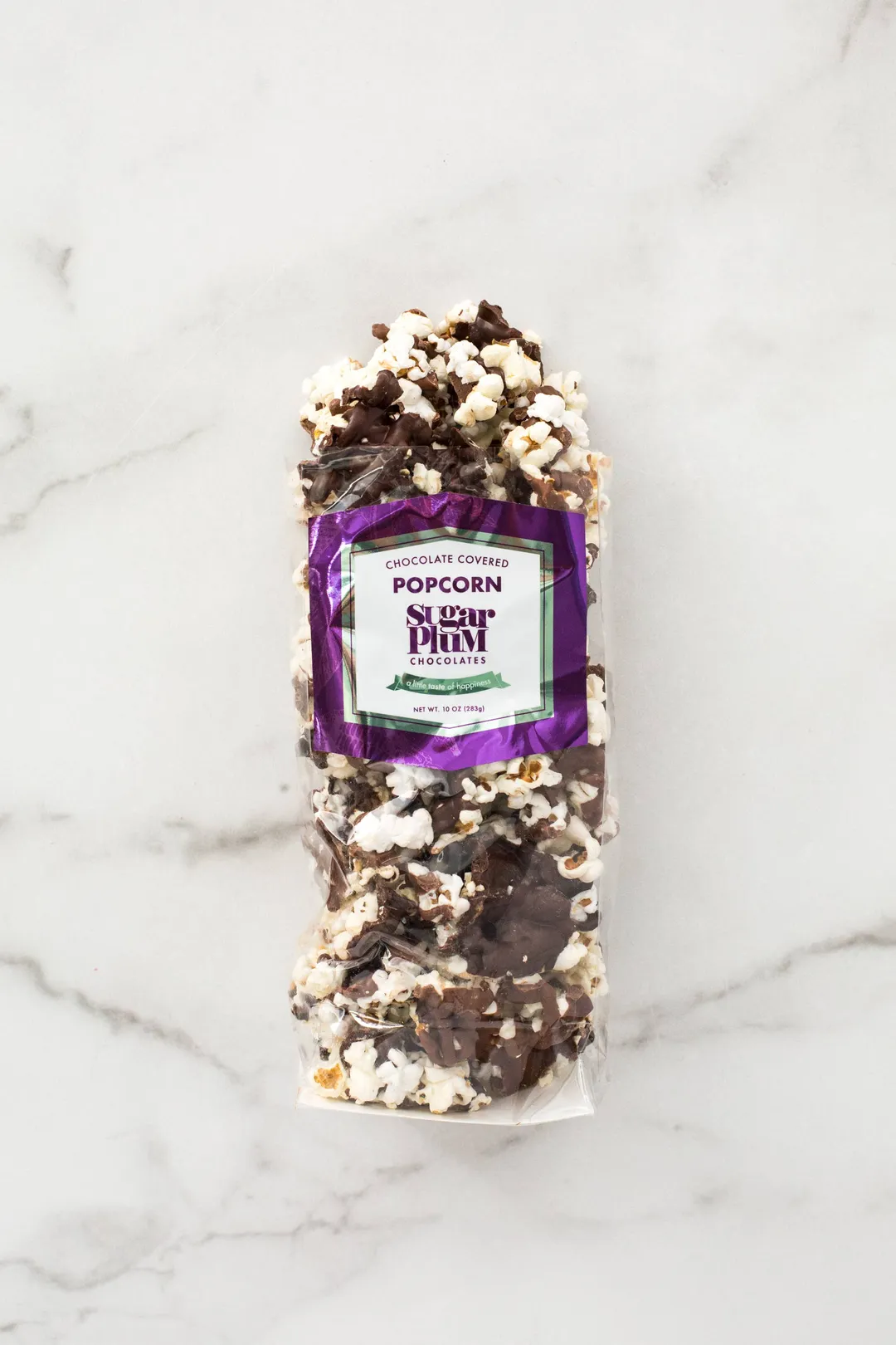 Milk and Dark Chocolate Covered Popcorn 10 Oz. Bag