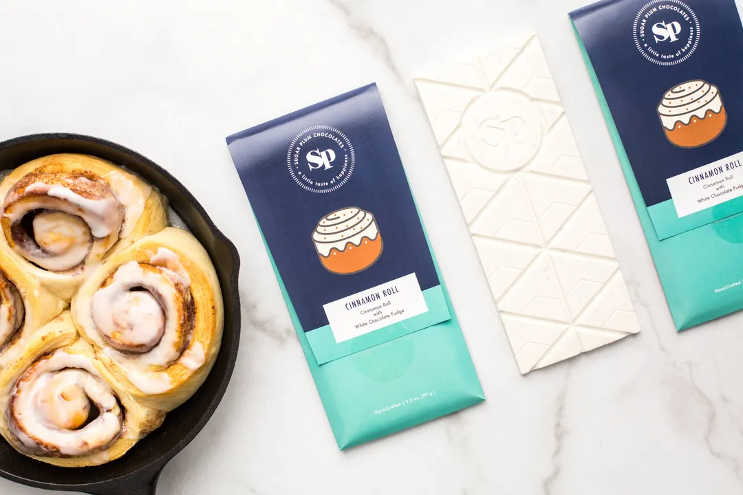 Sugar Plum Chocolates Cinnamon Roll Candy Bar