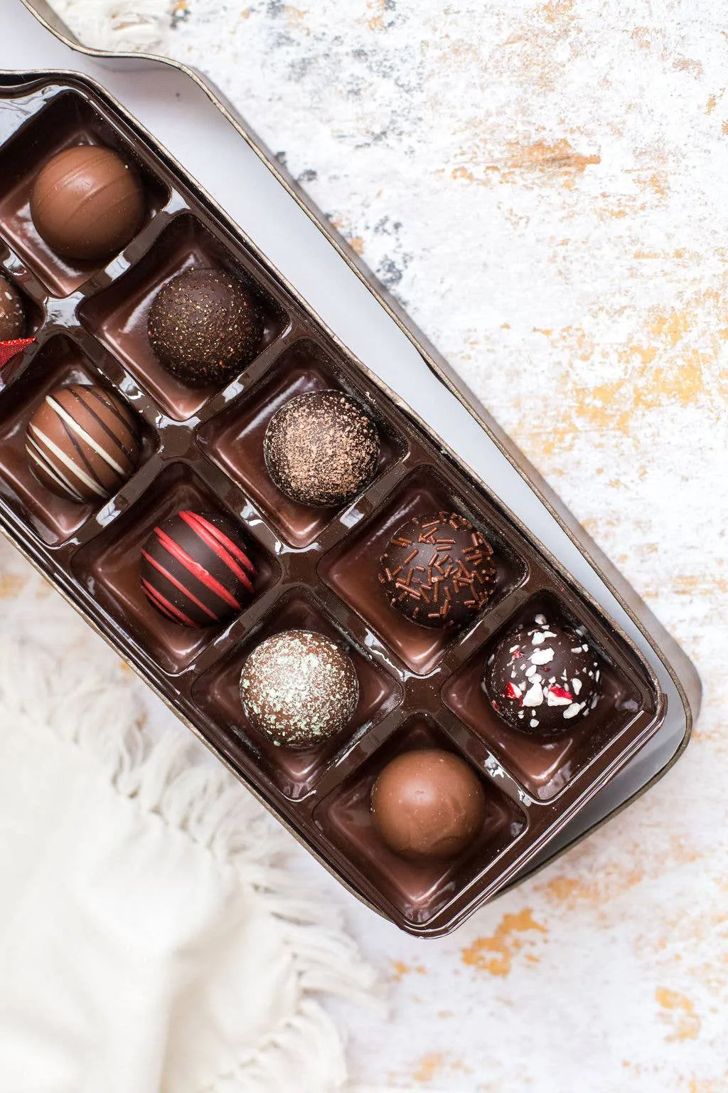 Sugar Plum Chocolates Truffle Wine Box - 12 Piece