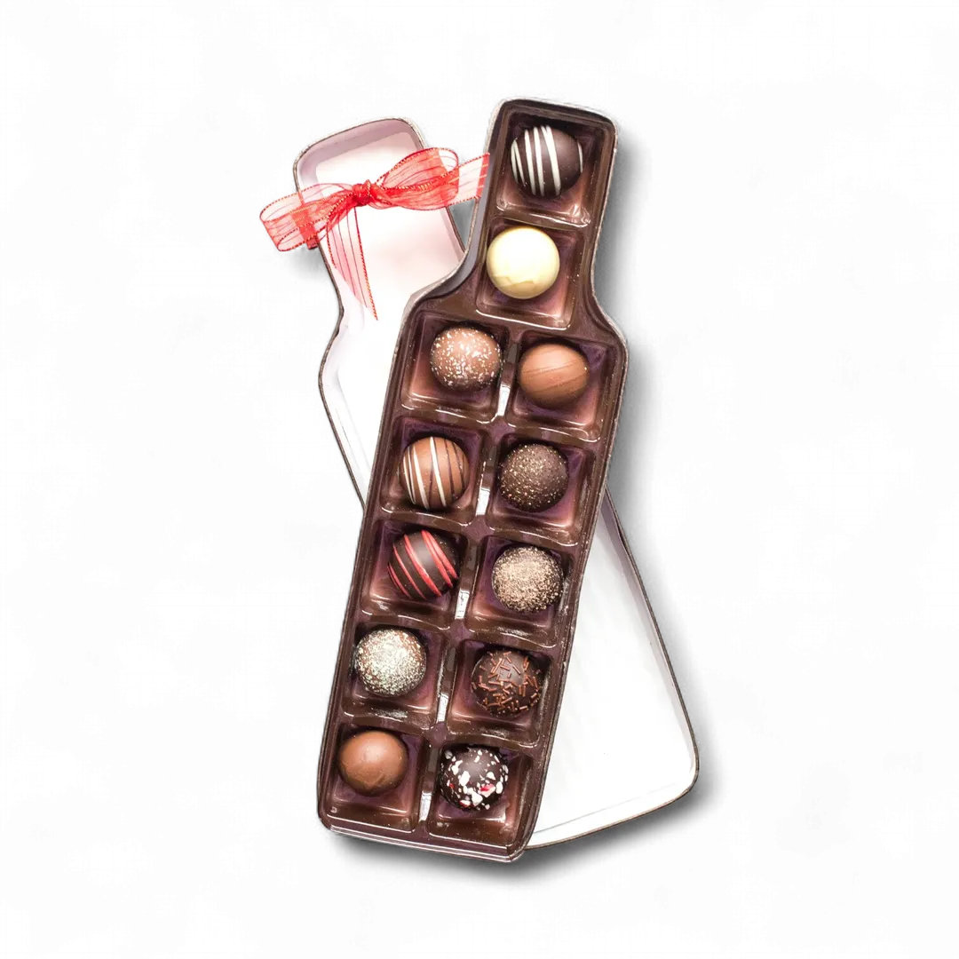 Sugar Plum Chocolates Truffle Wine Box - 12 Piece