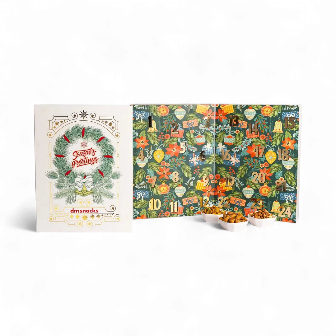 24 Days of Nuts + Snacks Collection - Holiday Advent Calendar