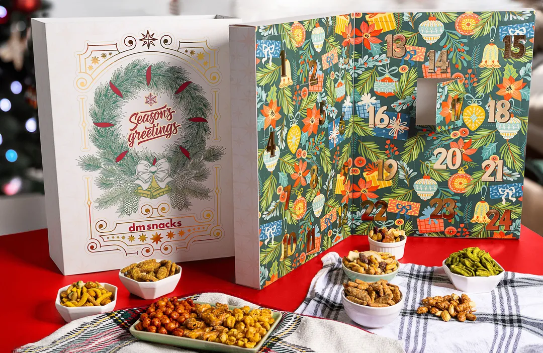 24 Days of Nuts + Snacks Collection - Holiday Advent Calendar