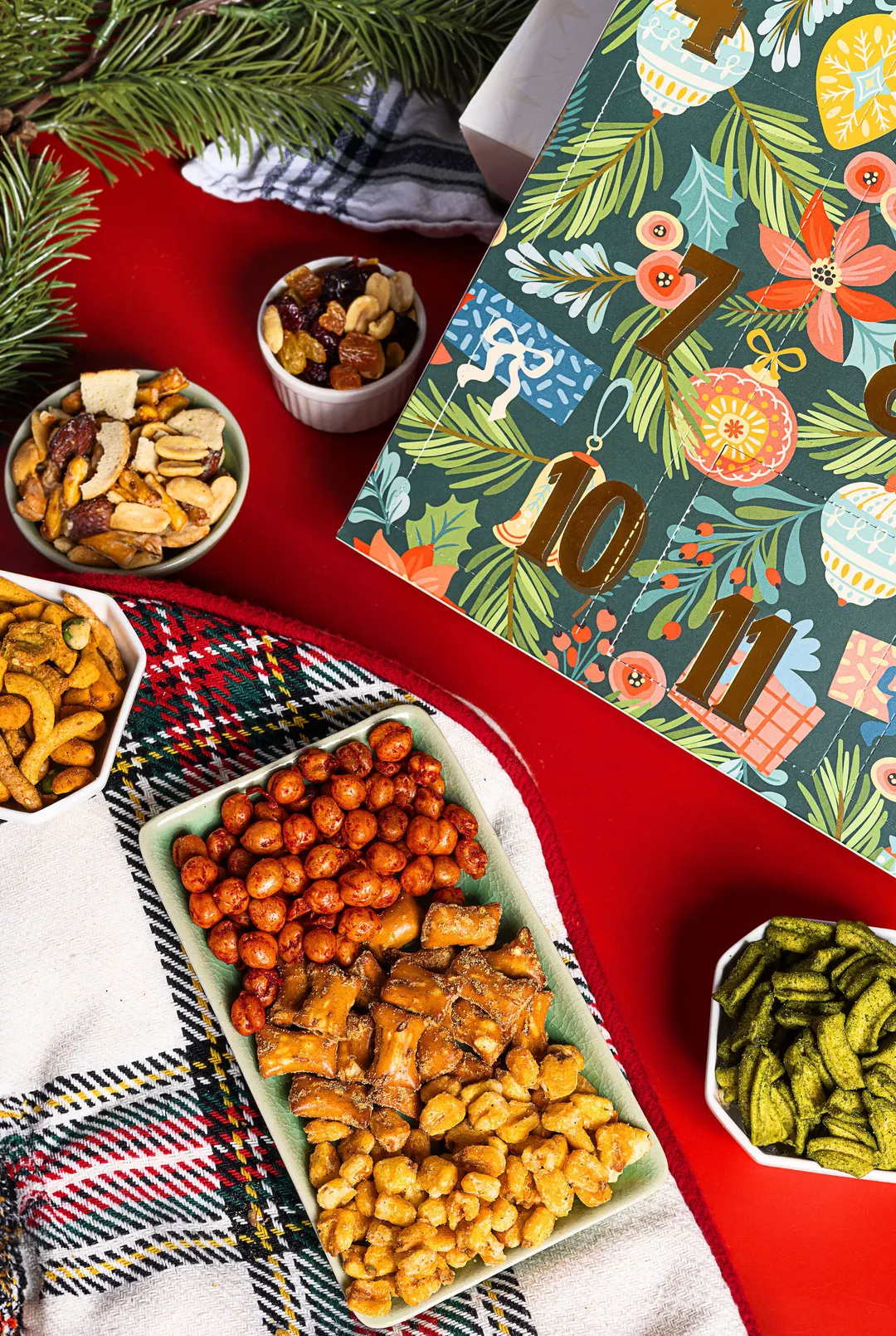 24 Days of Nuts + Snacks Collection - Holiday Advent Calendar