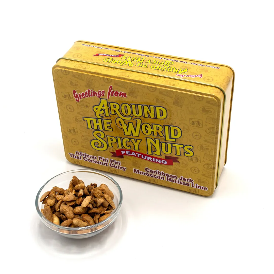 Around the World Spicy Nuts Sampler Tin