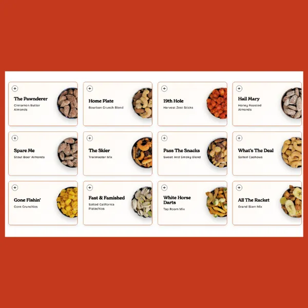 Bar Cart Snacks - 12 Gift Tin Vintage Sports Theme Set