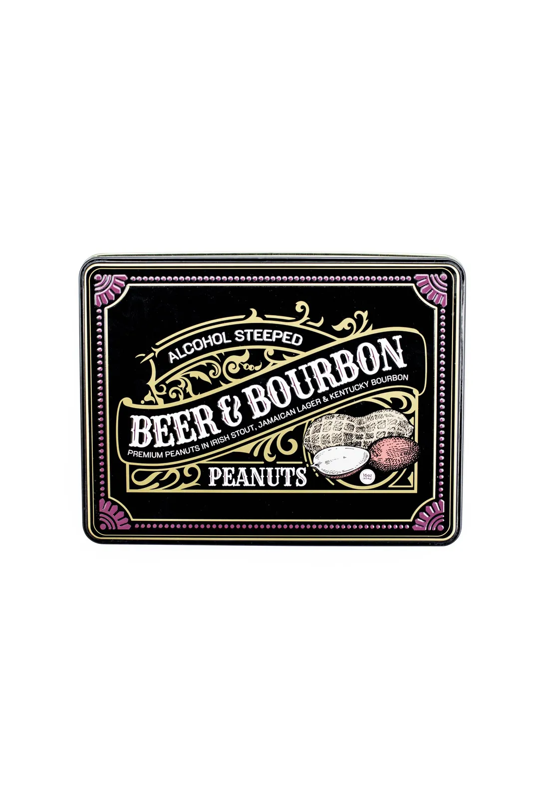 Beer and Bourbon Liquor Peanuts Gift Tin