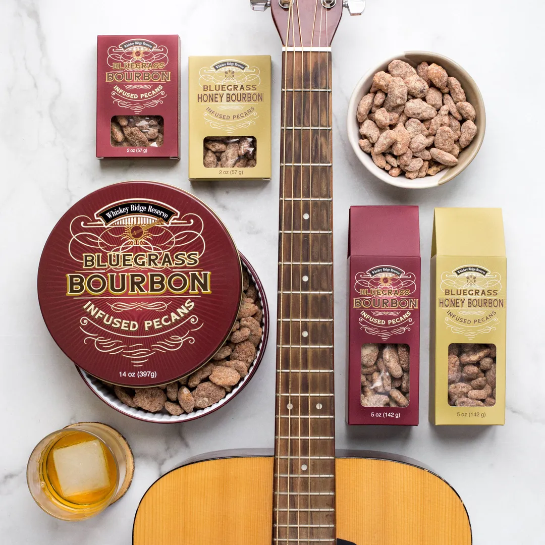Bluegrass Honey Bourbon Infused Pecans 2 oz