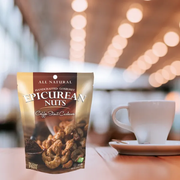 Coffee Stout Cashews - 4 Oz. Bag - Epicurean Flavored Nuts
