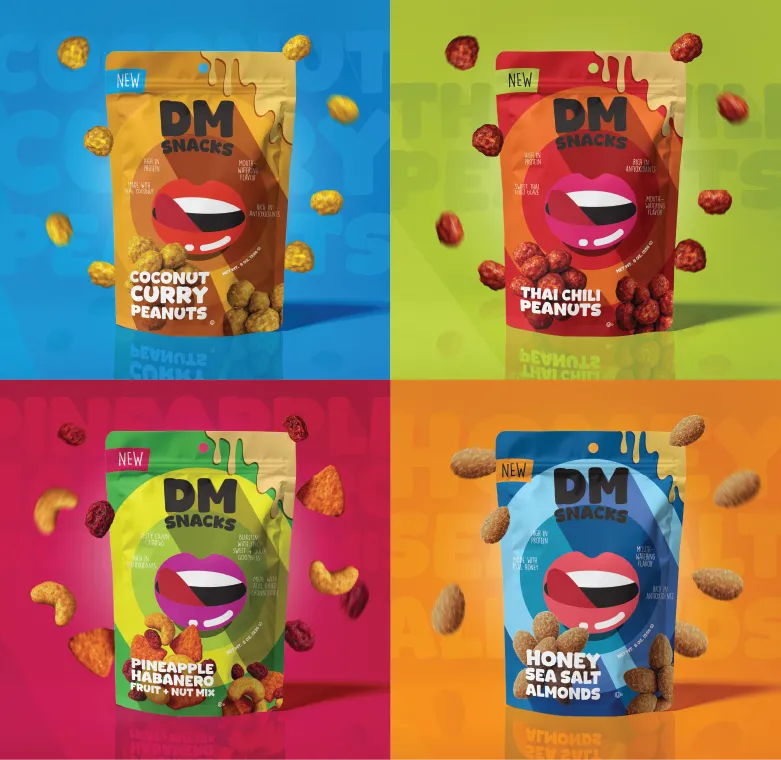 DM Snacks Coconut Curry Peanuts, 8 oz.