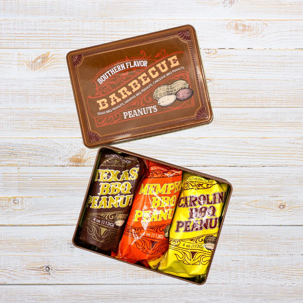 Southern Flavor BBQ Peanuts Gourmet Barbecue Nut Gift Tin